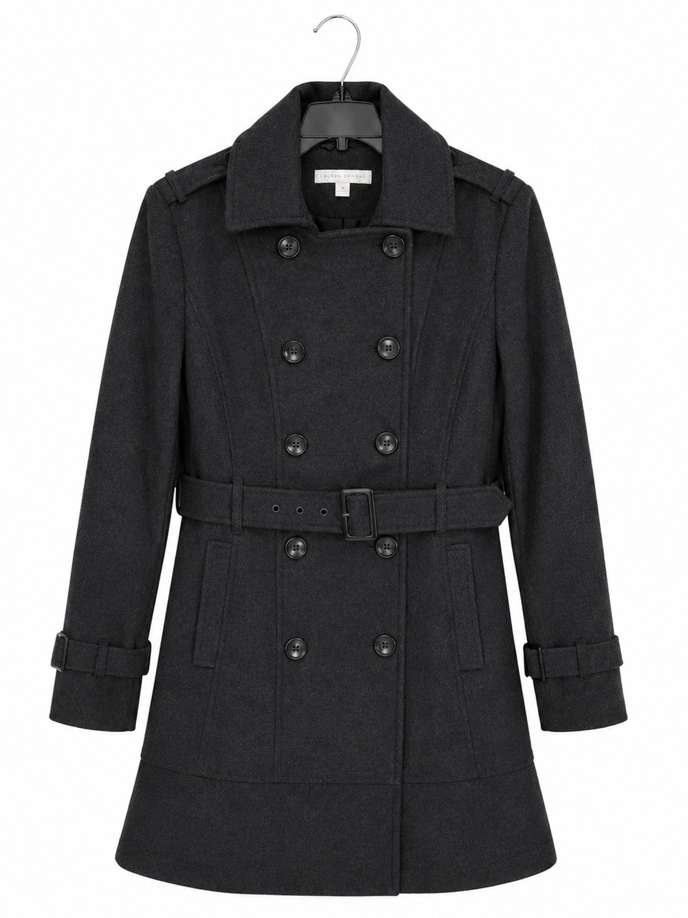 New York & Company Double Breasted Belted Trench Coat Women’s Large